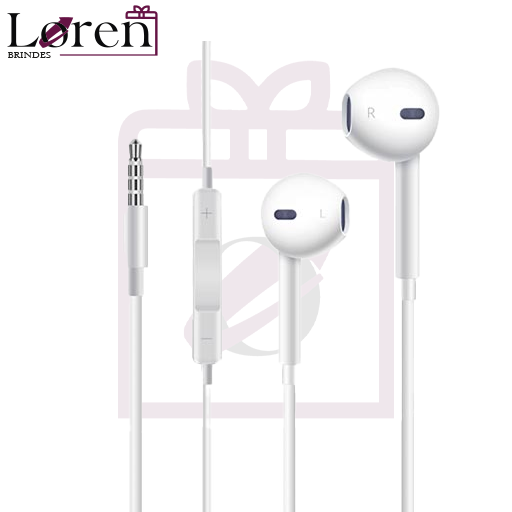 Fones de ouvido com logotipo empresarial