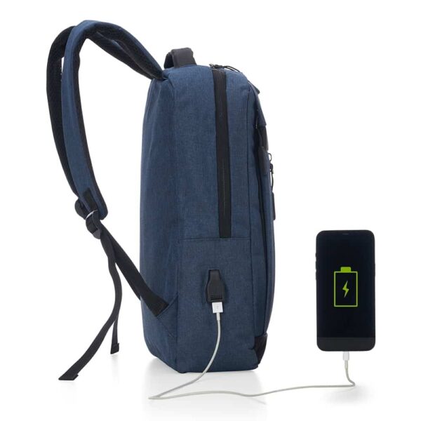 MC 2887 - Mochila de Nylon USB 18L - Image 3