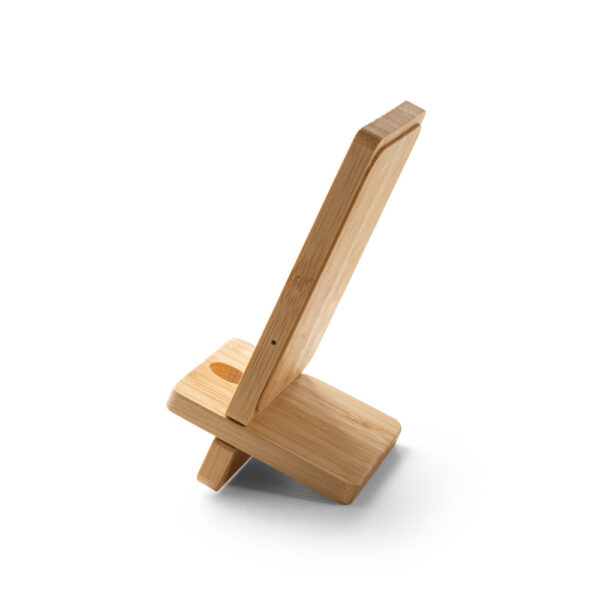 CW 2719 - Carregador wireless super rápido e suporte em bambu - Image 4