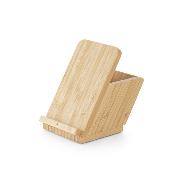CW 4795 - Carregador wireless em bambu 10W - Image 5