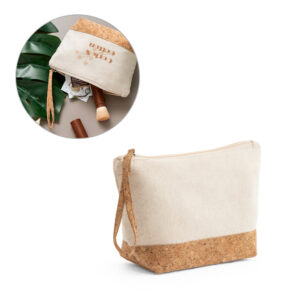 BS 3990 - BLANCHETT. Bolsa de cosméticos em 100% de algodão e cortiça