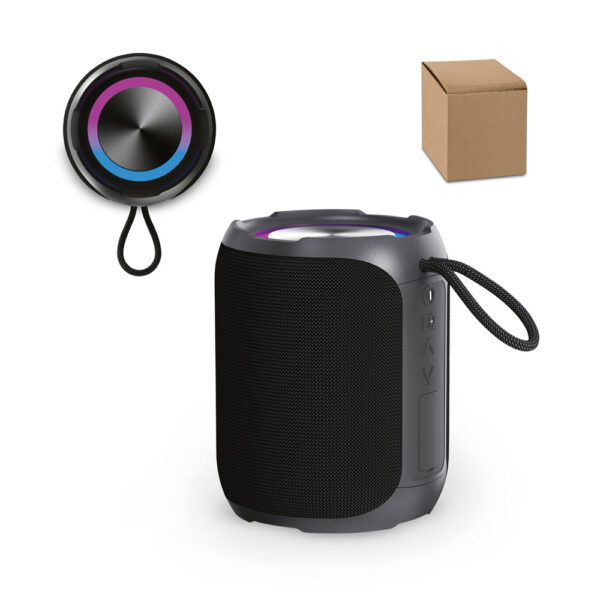 CS 7717 - Caixa de som em ABS 100% reciclado à prova de água com classificação IPX6 2.600 mAh