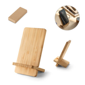 CW 2719 - Carregador wireless super rápido e suporte em bambu