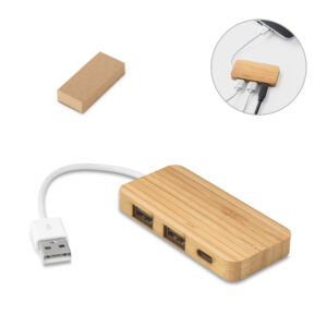 HB 3891 - MOSER. Hub em bambu com 2 portas