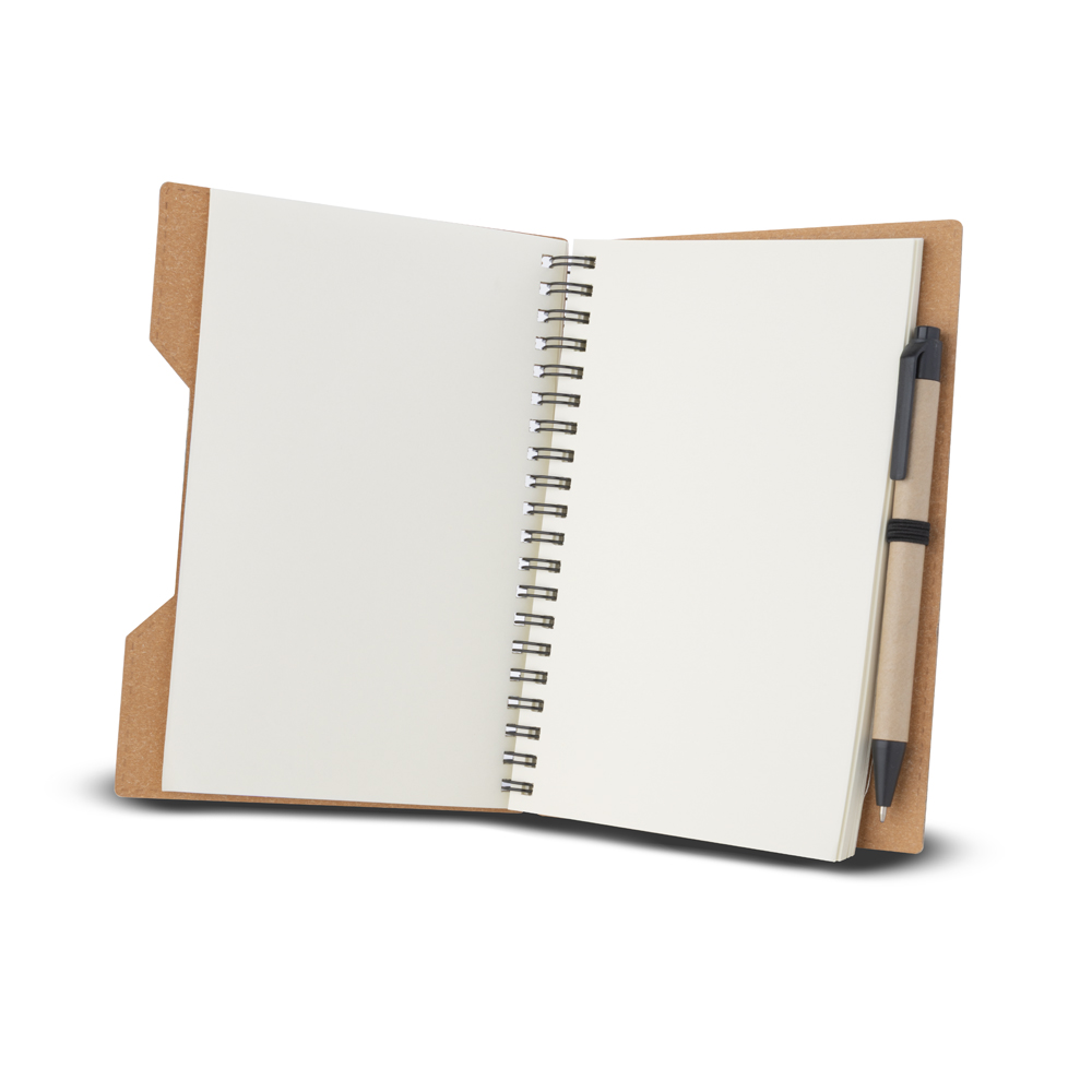 CAD 4622 - Caderno capa em papelão reciclado com caneta - Imagem 2