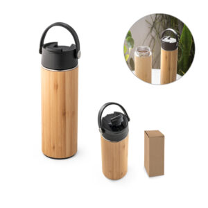GA 9427 - Garrafa térmica em aço inox e bambu